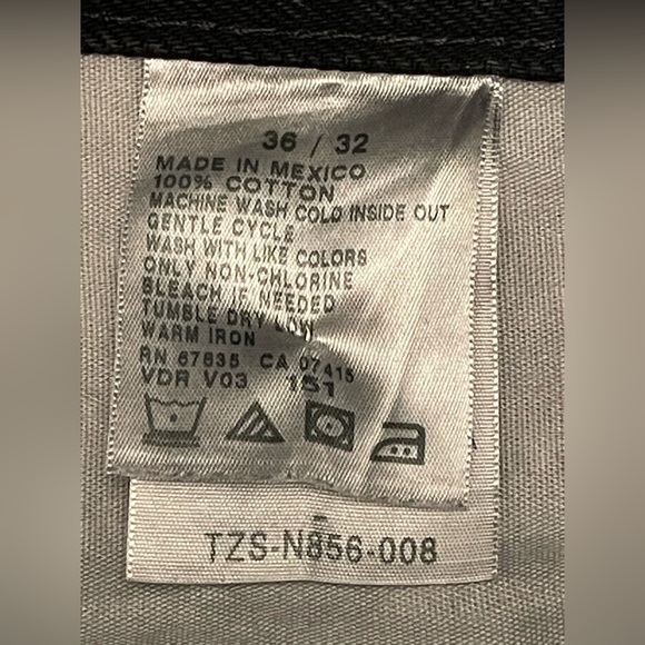 NAUTICA JEANS COMPANY MEN’S BLACK JEANS, RELAXED FIT 36 X 32 - Picture 9 of 11